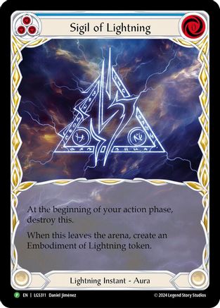 Sigil of Lightning (Lightning) (Extended Art) [LGS311] (Promo)  Rainbow Foil