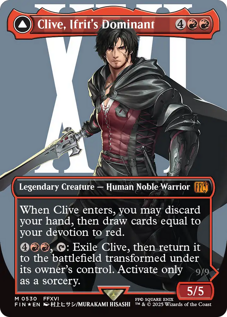 Clive, Ifrit's Dominant (Borderless) (Surge Foil) (FIN-530) - FINAL FANTASY