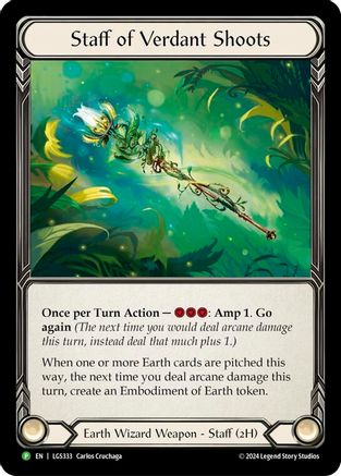 Staff of Verdant Shoots - LGS333 (LGS333) - Flesh and Blood: Promo Cards Rainbow Foil
