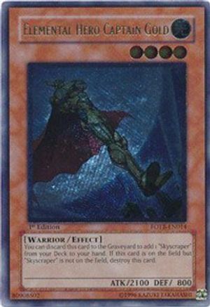 Elemental Hero Captain Gold [FOTB-EN014] Ultimate Rare