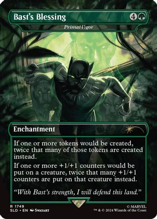 Bast's Blessing - Primal Vigor (Rainbow Foil) (SLD-1749) - Secret Lair Drop Series Foil