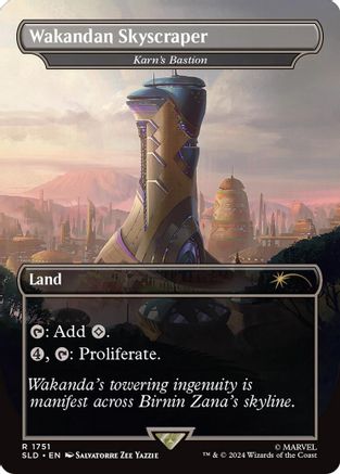 Wakandan Skyscraper - Karn's Bastion (Rainbow Foil) (SLD-1751) - Secret Lair Drop Series Foil