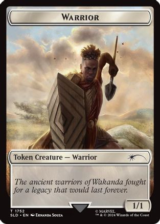 Warrior Token (Rainbow Foil) (SLD-1752) - Secret Lair Drop Series Foil