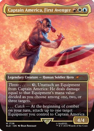 Captain America, First Avenger (Rainbow Foil) (SLD-1726) - Secret Lair Drop Series Foil