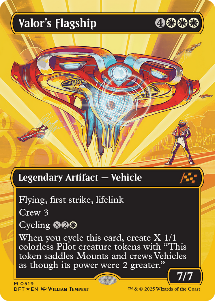 Valor's Flagship (Borderless) (First-Place Foil) (-519) - Aetherdrift