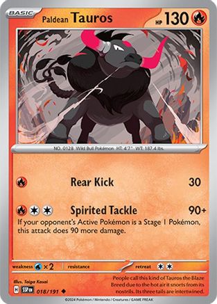 Paldean Tauros - 018/191 18 - SV08 Surging Sparks