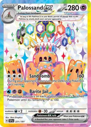 Palossand ex - 221/191 221 - SV08 Surging Sparks Holofoil