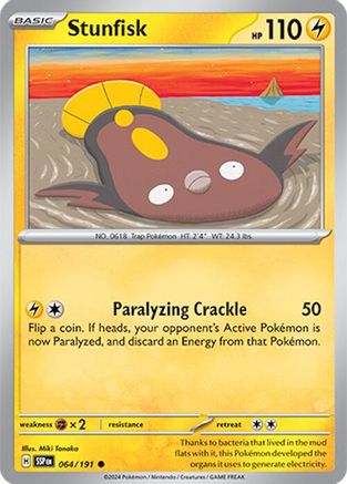 Stunfisk - 064/191 64 - SV08 Surging Sparks Reverse Holofoil
