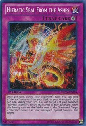 Hieratic Seal From the Ashes [GAOV-EN088] Secret Rare