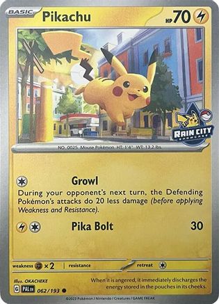 Pikachu (Rain City Showcase) 62 - Miscellaneous Cards & Products
