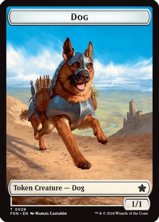 Dog // Beast (0032) Double-Sided Token (-29 // 32) - Foundations