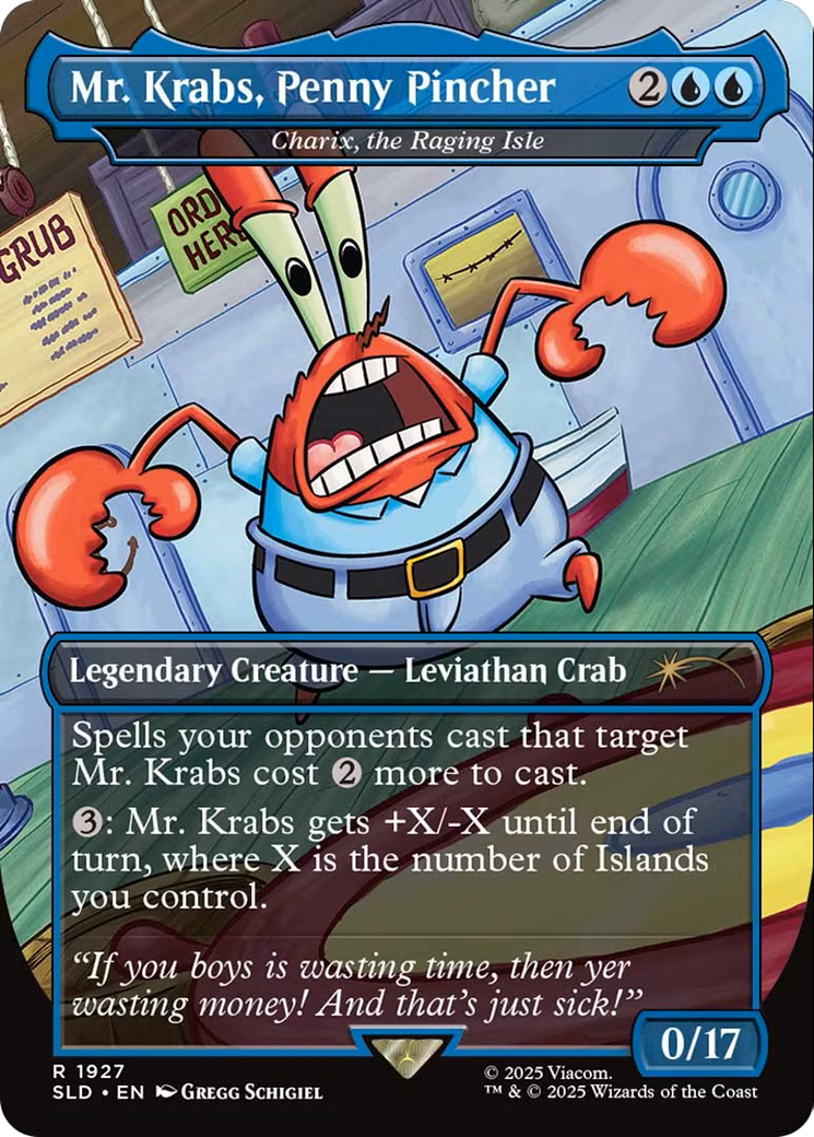 Mr. Krabs, Penny Pincher - Charix, the Raging Isle (SLD-1927) - Secret Lair Drop Series Foil
