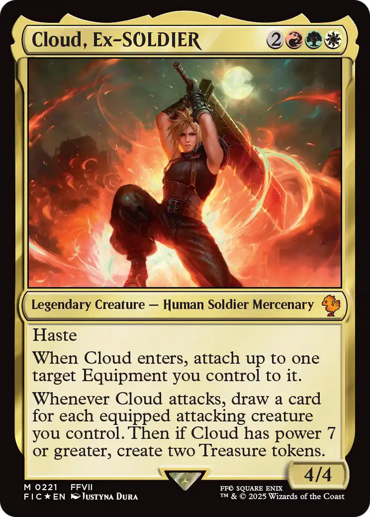Cloud, Ex-SOLDIER (Surge Foil) (FIC-221) - Commander: FINAL FANTASY