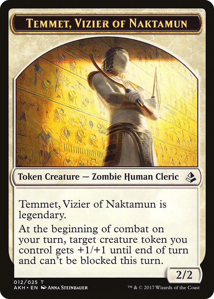 Temmet, Vizier of Naktamun (AKH-012) - Amonkhet Tokens Foil
