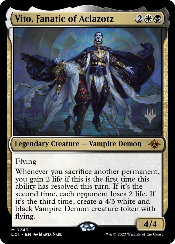 Vito, Fanatic of Aclazotz (Promo Pack) [The Lost Caverns of Ixalan Promos]