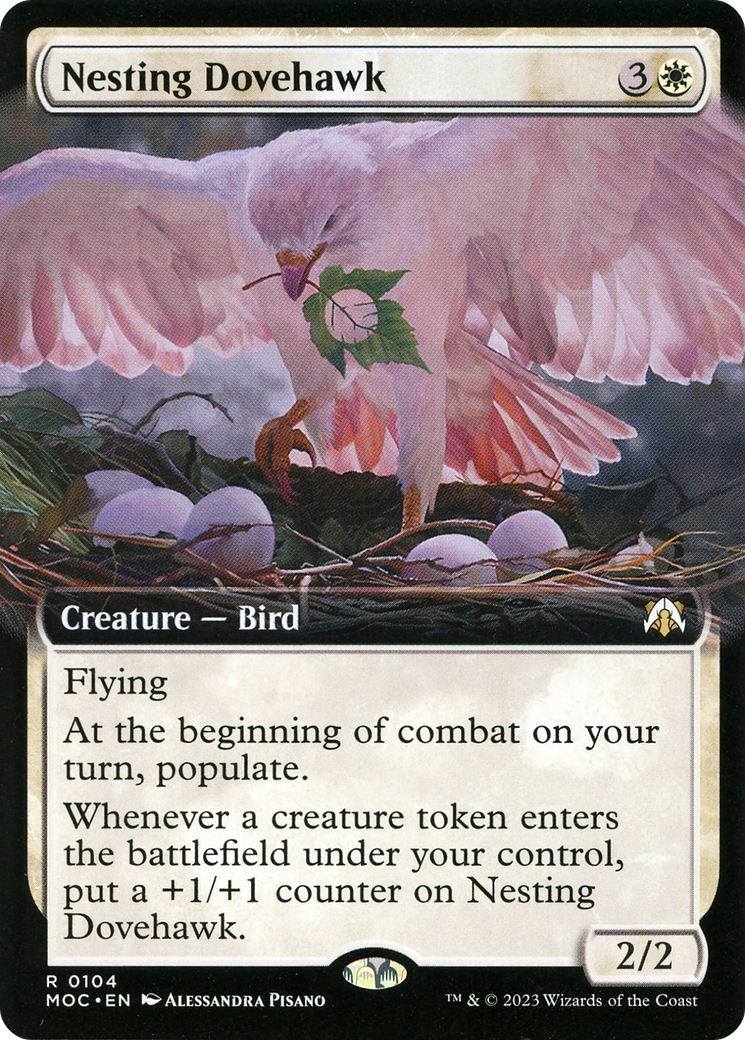 Nesting Dovehawk (MOC-104) - March of the Machine Commander: (Extended Art) Foil