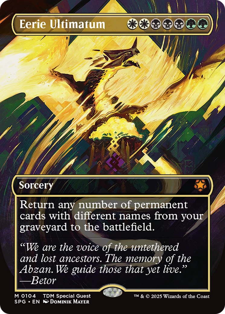 Eerie Ultimatum (Borderless) (SPG-104) - Special Guests Foil