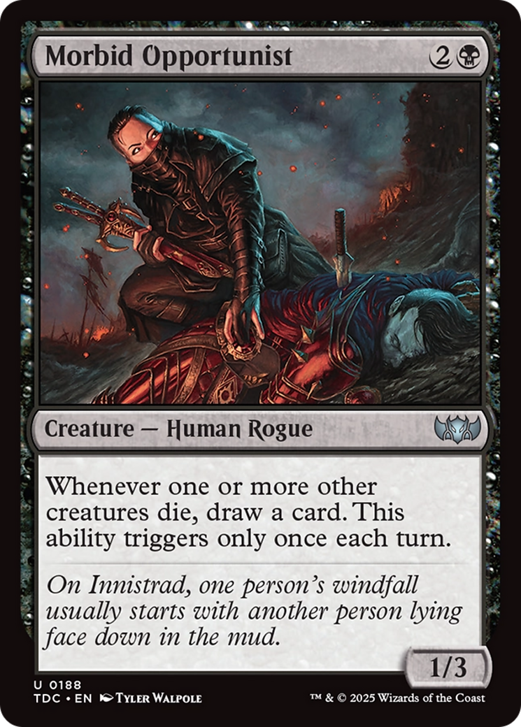 Morbid Opportunist (TDC-188) - Commander: Tarkir: Dragonstorm