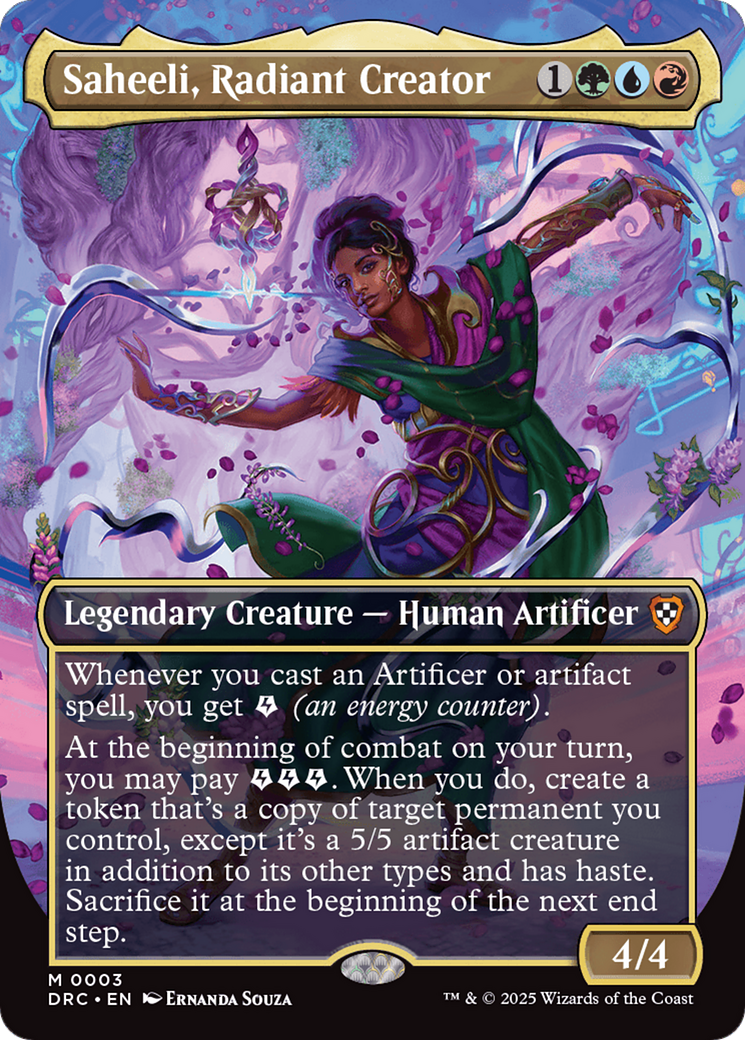 Saheeli, Radiant Creator (Borderless) (-003) - Commander: Aetherdrift