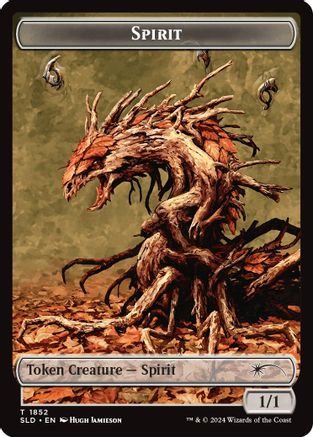 Spirit (SLD) // Clue (CMM) Double-Sided Token (-1852 // 40) - Secret Lair Drop Series
