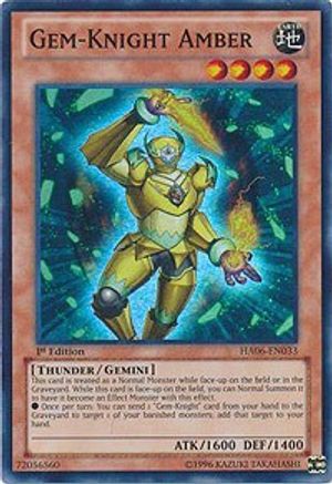 Gem-Knight Amber [HA06-EN033] Super Rare