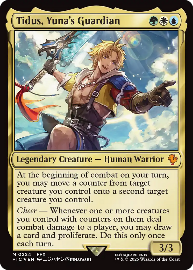 Tidus, Yuna's Guardian (Surge Foil) (FIC-224) - Commander: FINAL FANTASY