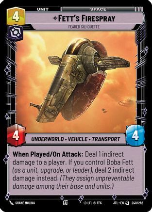 Fett's Firespray - Feared Silhouette (240/257) - Jump to Lightspeed