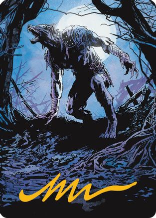 Krallenhorde Howler Art Card (Gold-Stamped Signature) (-019) - Art Series: Innistrad Remastered