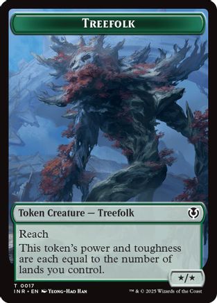 Treefolk // Emblem - Wrenn and Seven Double-Sided Token (-17 // 27) - Innistrad Remastered Foil