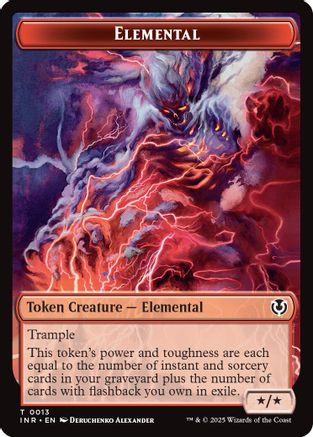 Elemental // Human (0014) Double-Sided Token (-13 // 14) - Innistrad Remastered
