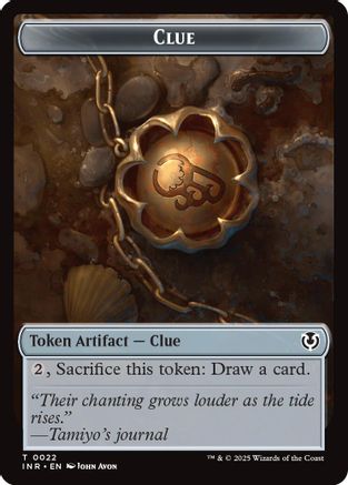 Clue // Eldrazi Horror Double-Sided Token (-22 // 1) - Innistrad Remastered