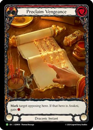 Proclaim Vengeance - GEM018 (GEM018) - GEM Pack 1 Rainbow Foil