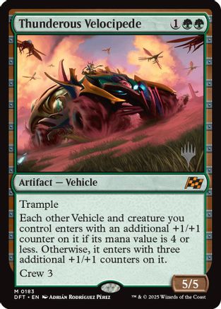 Thunderous Velocipede (PPDFT-183) - Promo Pack: Aetherdrift Foil