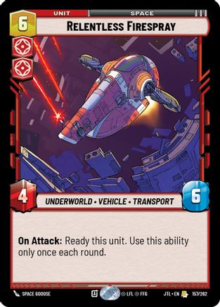 Relentless Firespray (157/257) - Jump to Lightspeed