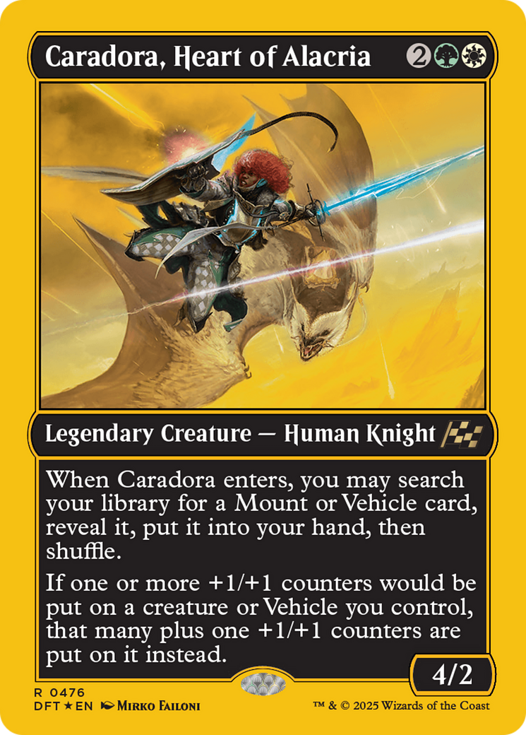 Caradora, Heart of Alacria (First-Place Foil) (-476) - Aetherdrift