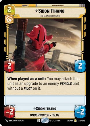 Sidon Ithano - The Crimson Corsair (213/262) - Jump to Lightspeed