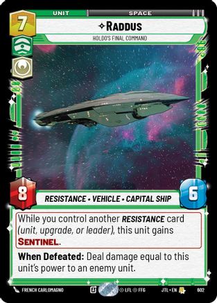 Raddus - Holdo's Final Command (Foil) (602) - Jump to Lightspeed Foil