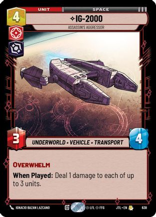 IG-2000 - Assassin's Aggressor (Foil) (638) - Jump to Lightspeed Foil