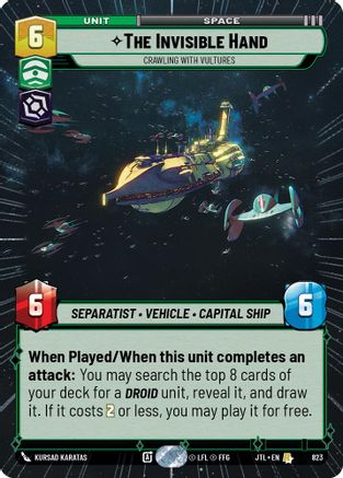 The Invisible Hand - Crawling With Vultures (Hyperspace Foil) (823) - Jump to Lightspeed
