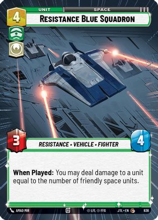 Resistance Blue Squadron (Hyperspace Foil) (836) - Jump to Lightspeed Foil