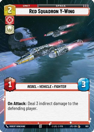 Red Squadron Y-Wing (Hyperspace Foil) (883) - Jump to Lightspeed Foil