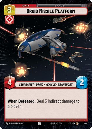 Droid Missile Platform (Hyperspace Foil) (896) - Jump to Lightspeed Foil
