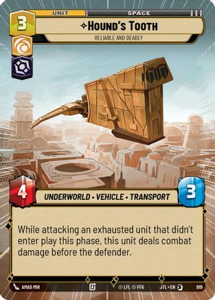 Hound's Tooth - Reliable and Deadly (Hyperspace Foil) (919) - Jump to Lightspeed Foil