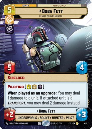 Boba Fett - Feared Bounty Hunter (Hyperspace Foil) (923) - Jump to Lightspeed Foil