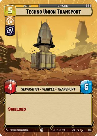 Techno Union Transport (Hyperspace Foil) (924) - Jump to Lightspeed