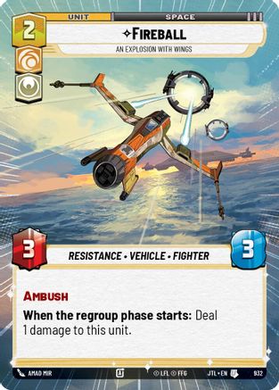 Fireball - An Explosion With Wings (Hyperspace Foil) (932) - Jump to Lightspeed Foil