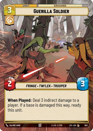 Guerilla Soldier (Hyperspace Foil) (952) - Jump to Lightspeed Foil
