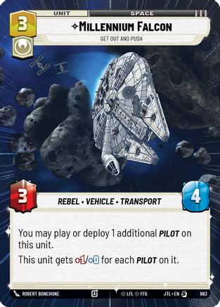 Millennium Falcon - Get Out And Push (Hyperspace Foil) (983) - Jump to Lightspeed Foil
