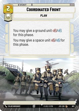 Coordinated Front (Hyperspace Foil) (987) - Jump to Lightspeed Foil