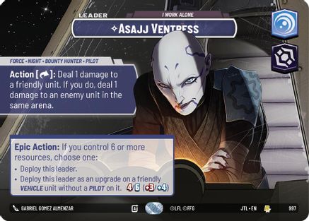 Asajj Ventress - I Work Alone (Showcase) (997) - Jump to Lightspeed Foil